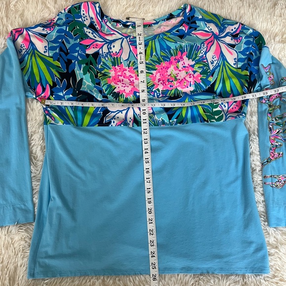 Lilly Pulitzer Floral Long Sleeve Top NWOT size Large - Picture 6 of 9